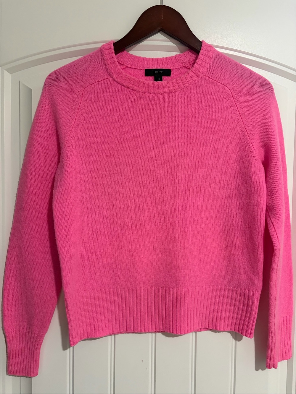 J. Crew Bright Pink Crewneck Sweater